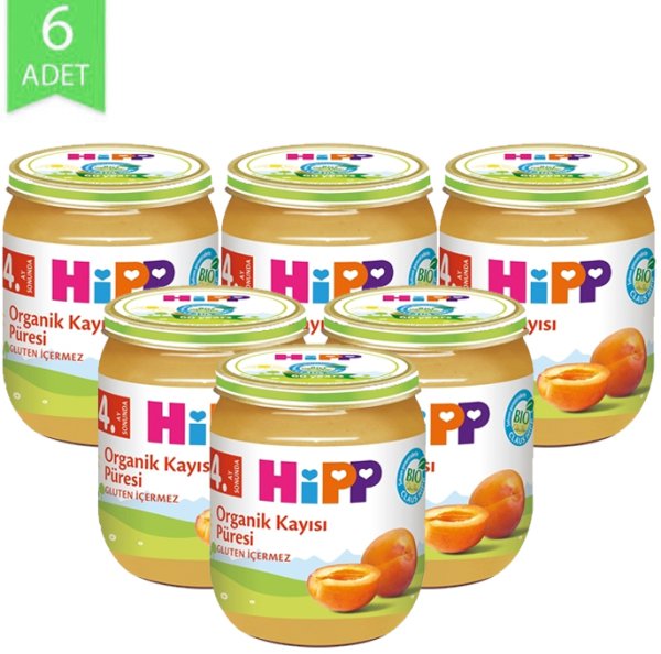 Hipp Organik Meyve Püresi Kayısı 125gr | 6 Adet