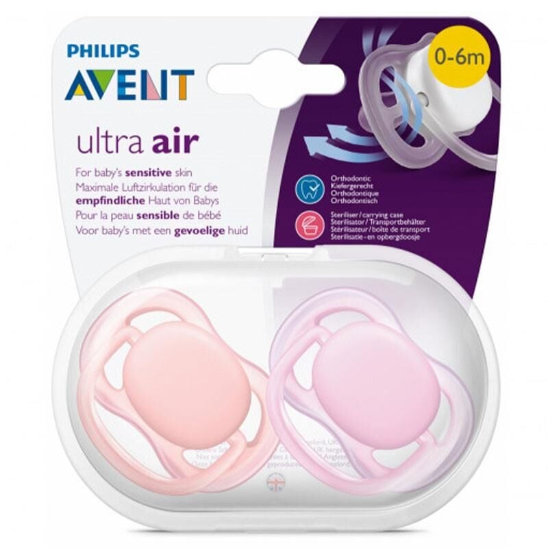 Philips Avent Yalancı Emzik Ultra Air Kız | 0-6 Ay, 2 Adet