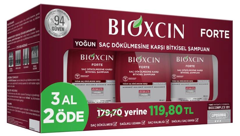 Bioxcin Forte Tüm Saç Tiplerine Özel Şampuan 300ml | 3 Al 2 Öde