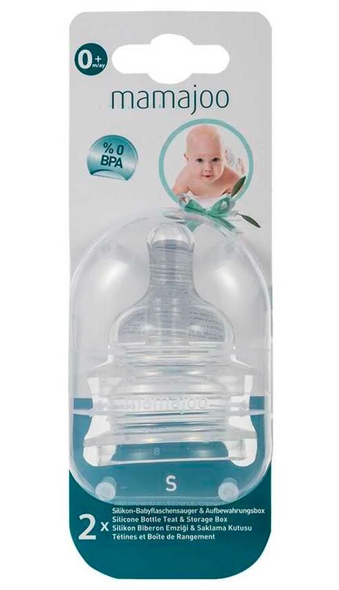 Mamajoo Silikon Biberon Emziği S 0 Ay+ %0 BPA | 2 Adet