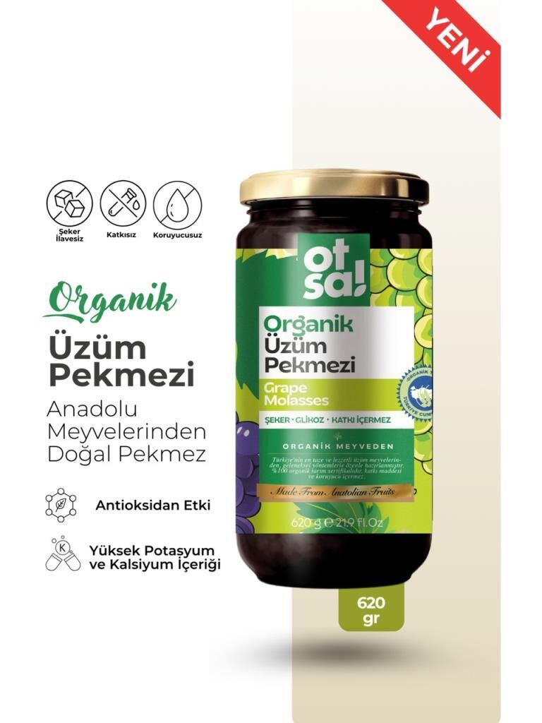 Otsa Organik Üzüm Pekmezi 620 g | Doğal Katkısız