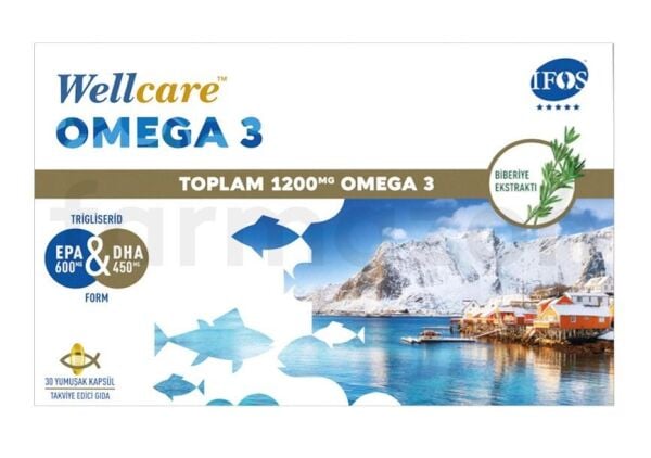 Wellcare Omega 3 1200mg Balık Yağı 30 Kapsül