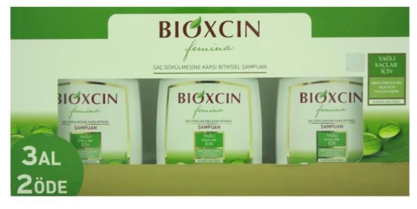 Bioxcin Femina Yağlı Saçlara Özel Şampuan 300ml |  3 Al 2 Öde