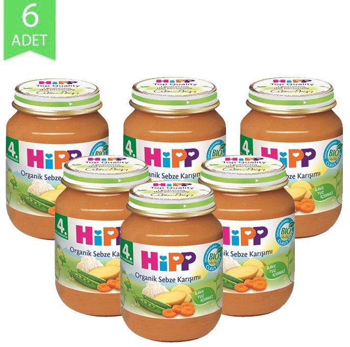 Hipp Sebze Püresi Organik Sebze Karışımı 125gr | 6 Adet