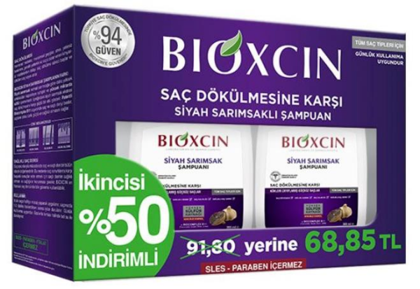 Bioxcin Siyah Sarımsak Şampuanı 300ml | İkincisi %50 İndirimli