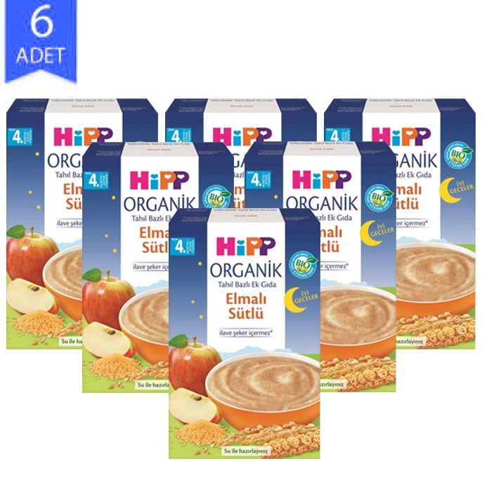 Hipp Organik Ek Gıda İyi Geceler 250gr Elmalı Sütlü | 6 Adet