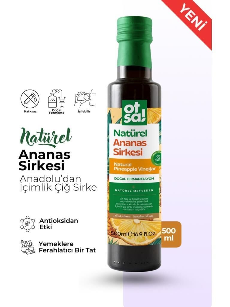 Otsa Organik Ananas Sirkesi 500 ml | Doğal Fermantasyon