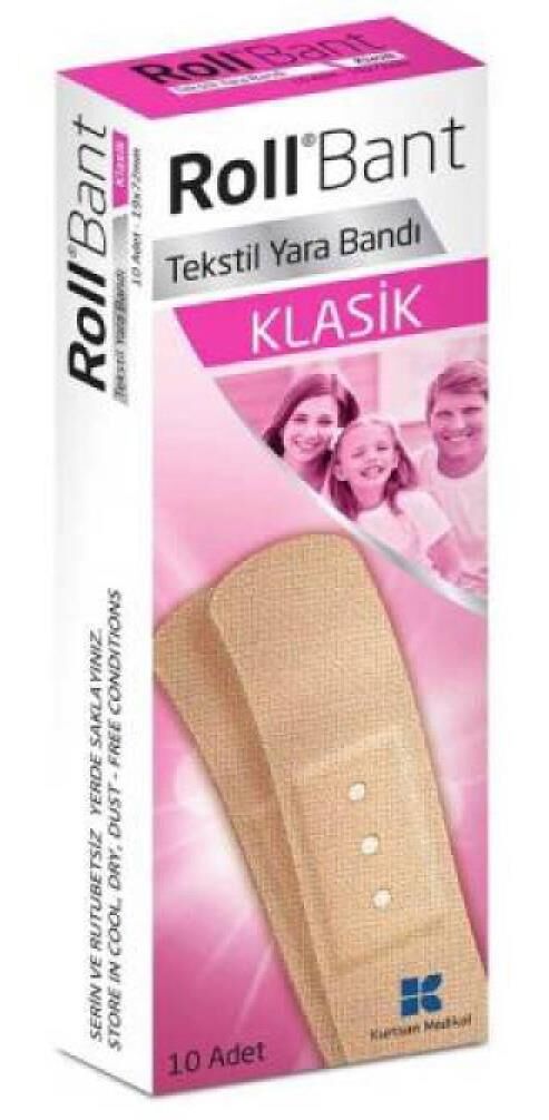 Roll Bant Tekstil Yara Bandı Klasik 10 Adet