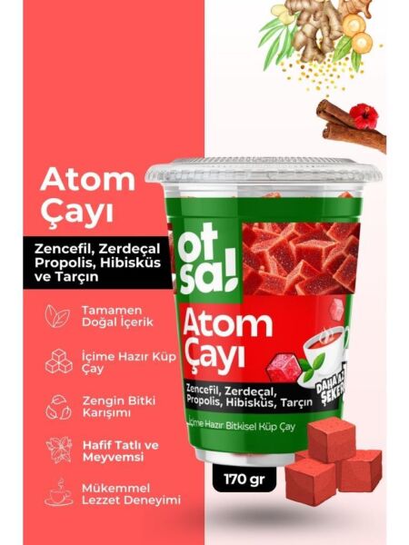 Otsa Atom Çayı 170 g | İçime Hazır Bitkisel Küp Çay