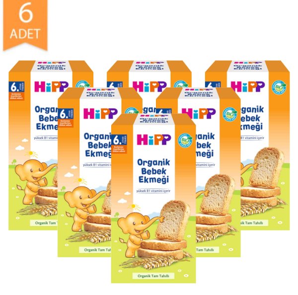 Hipp Organik Bebek Ekmeği B Vitaminli 100gr | 6 Adet