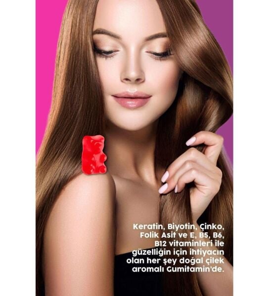 Gumitamin Keratin ve Biotin 60 Gummies