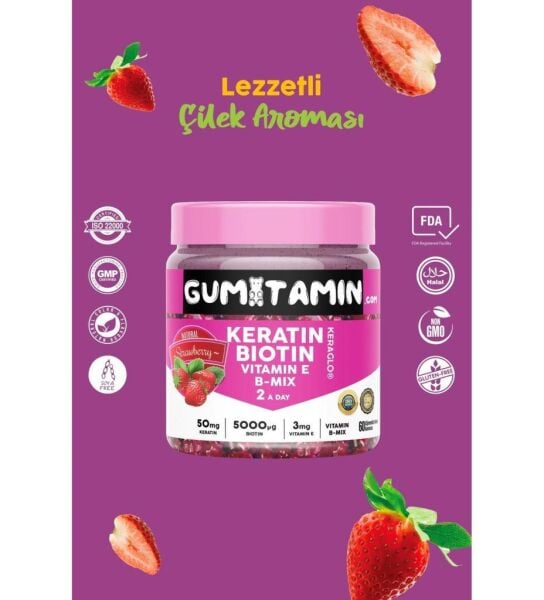 Gumitamin Keratin ve Biotin 60 Gummies