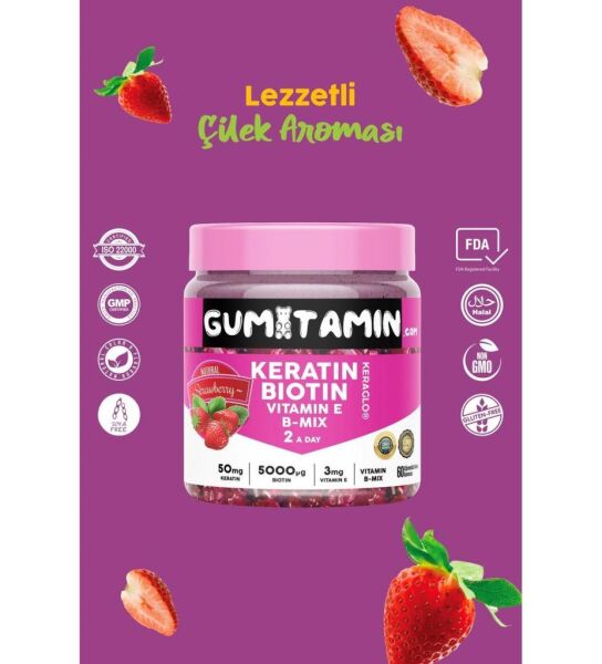 Gumitamin Keratin ve Biotin 60 Gummies