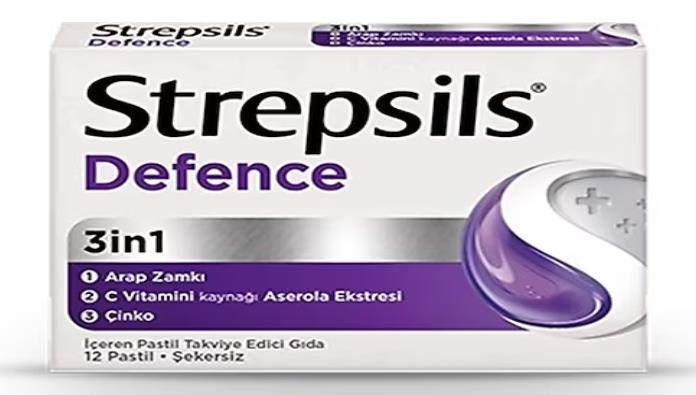 Strepsils Defence 3 in 1 Şekersiz 12 Pastil