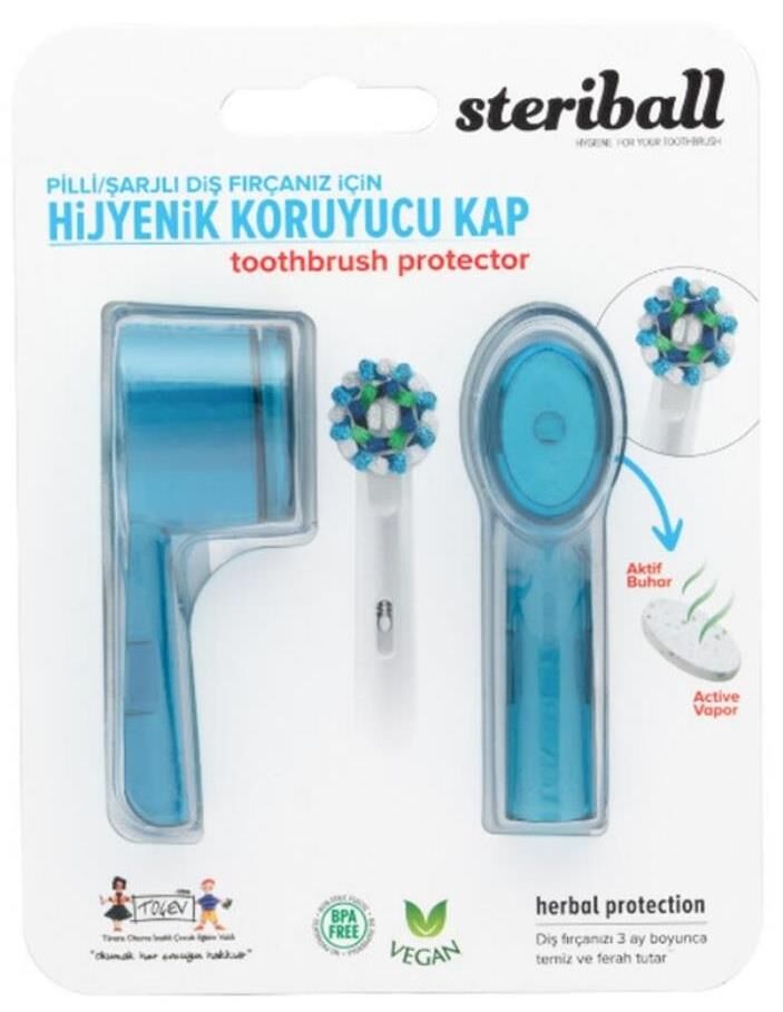 Steriball Şarjlı Diş Fırçası Koruma Kabı 2 Adet - Mavi| Mavi