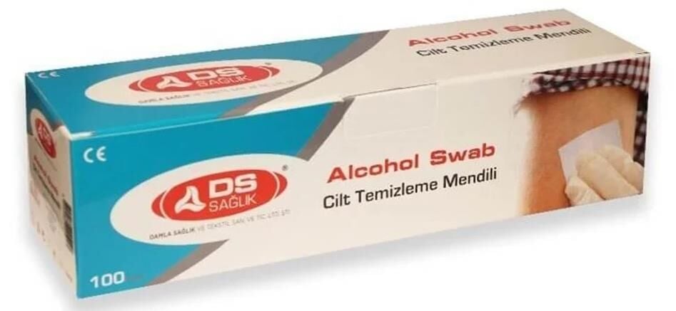 DS Alkollü Swab Cilt Temizleme Mendili 100'lü | SW02