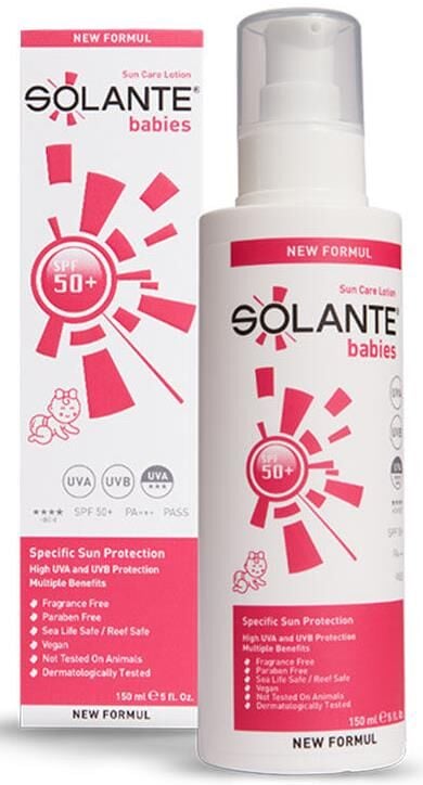 Solante Babies SPF50+ Güneş Koruyucu Losyon 150ml | Hassas Bebek Ciltlere Özel