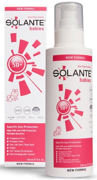 Solante Babies SPF50+ Güneş Koruyucu Losyon 150ml | Hassas Bebek Ciltlere Özel