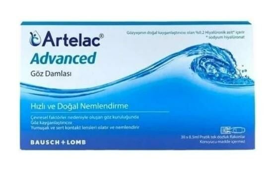 Bausch&Lomb Artelac Advanced Göz Damlası %0.2 0.5ml | 30 Flakon 3 Adet