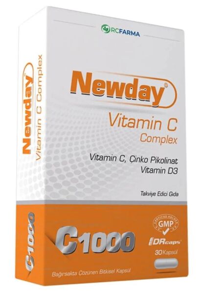 Newday Vitamin C Complex Çinko Pikolinat 30 Kapsül