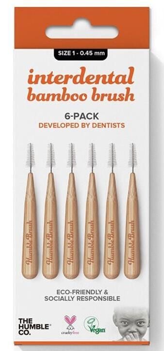 Humble Brush Interdental Bamboo Arayüz Fırçası 0.45mm 6 Adet | Size 1