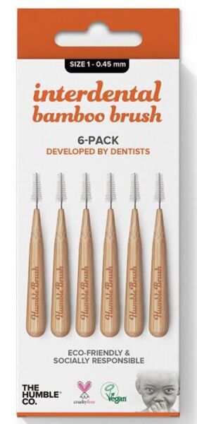 Humble Brush Interdental Bamboo Arayüz Fırçası 0.45mm 6 Adet | Size 1