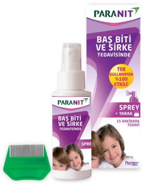 Paranit Baş Biti ve Sirke Tedavisinde Sprey 100ml | Tarak Hediyeli