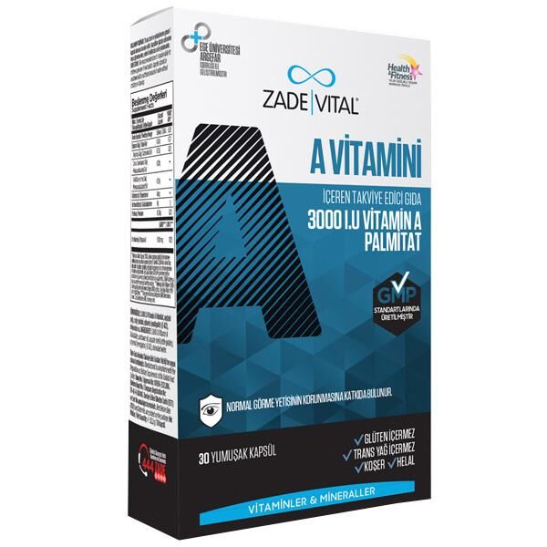 Zade Vital A Vitamini 30 Yumuşak Kapsül