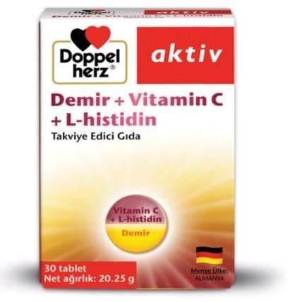 Doppelherz Aktiv Demir Vitamin C L-Histidin 30 Tablet