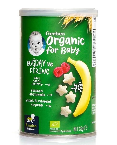 Gerber Organik Buğday ve Pirinç Çocuk Atıştırmalığı 35g