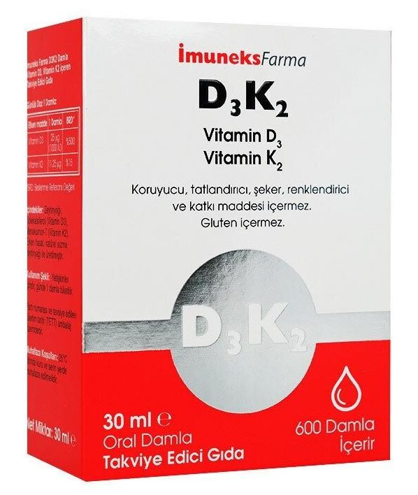 İmuneks Farma Vitamin D3 K2 Oral Damla 30 ml