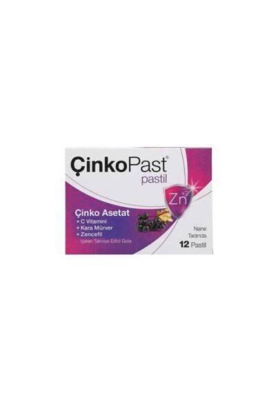 Çinkopast Nane Zencefil Karamürver 12 Pastil