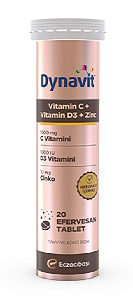 Dynavit Vitamin C Çinko Vitamin D 20 Efervesan Tablet