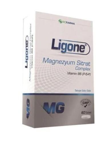 Ligone Magnezyum Sitrat Complex 60 Tablet | Vitamin B6(P-5-P)