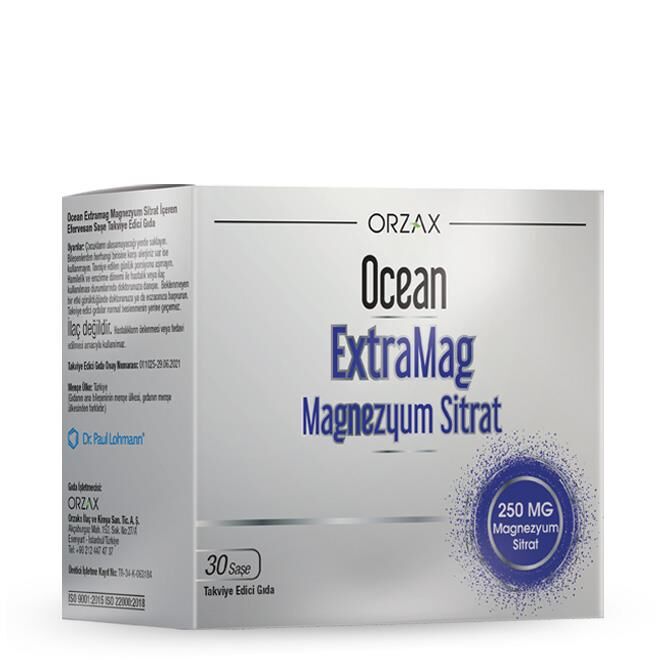 Ocean ExtraMag Magnezyum Sitrat ve P5P 30 Saşe