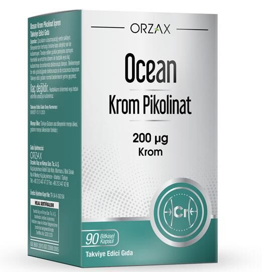 Orzax Ocean Krom Pikolinat 200mcg 90 Kapsül