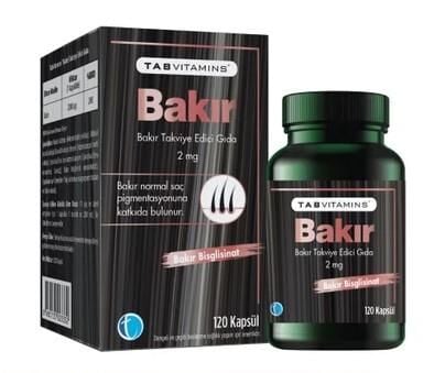 Tab Vitamins Bakır 120 Kapsül