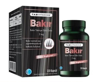 Tab Vitamins Bakır 120 Kapsül