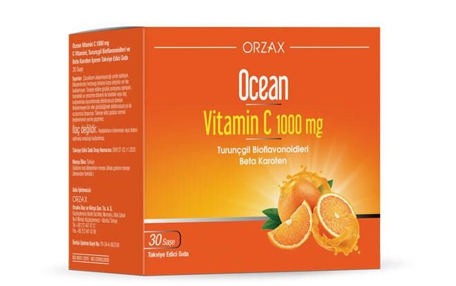 Orzax Ocean Vitamin C 1000mg 30 Saşe