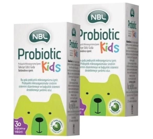 NBL Probiotic Kids Avantajlı Paket 30 + 30 Çiğneme Tableti