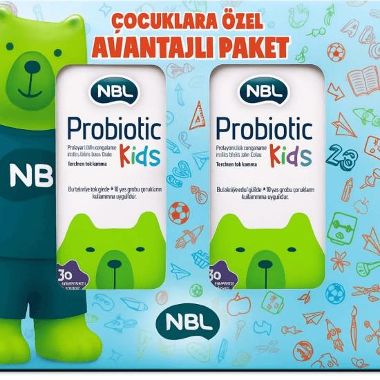 NBL Probiotic Kids Avantajlı Paket 30 + 30 Çiğneme Tableti