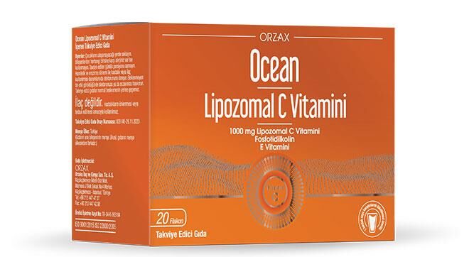 Orzax Ocean Lipozomal Vitamin C 1000mg 20 Flakon