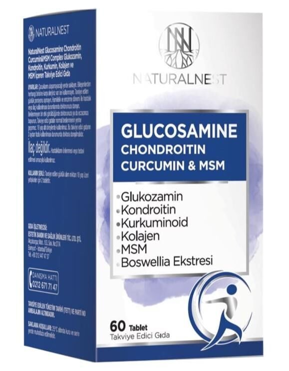 NaturalNest Glucosamine Chondroitin MSM 60 Tablet