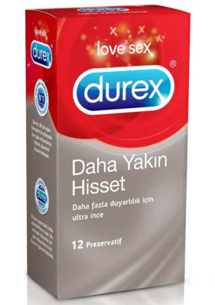 Durex Prezervatif Daha Yakın Hisset 12 Adet