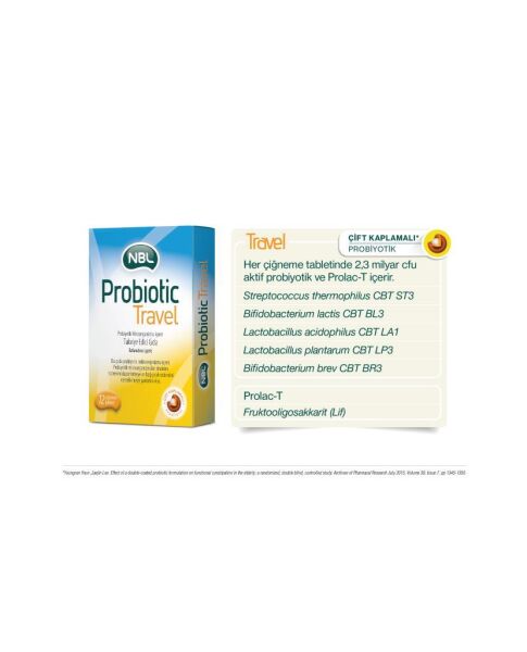 NBL Probiotic Gold 20 Stick Şase + Travel 12 Çiğ Tablet