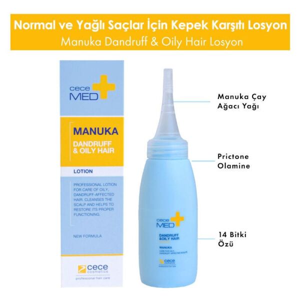 CeceMed Manuka Dandruff Oil Hair Lotion 75ml | Yağlı Saç Kepek Losyonu