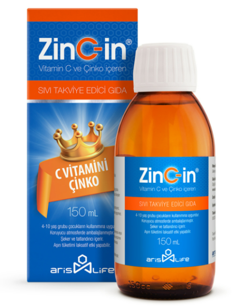 Zinc-In Vitamin C ve Çinko Şurup 150ml
