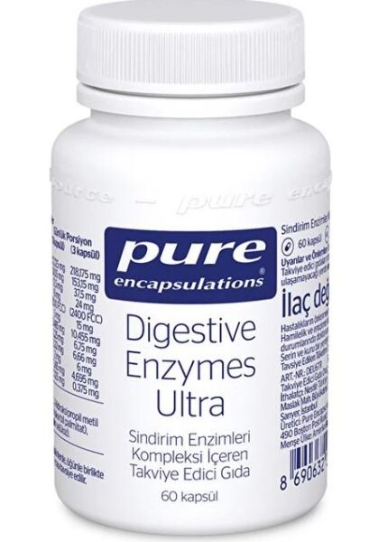 Pure Encapsulations Digestive Enzym Ultra 60 Kapsül