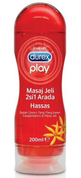 Durex Play Masaj Jeli & Kayganlaştırıcı Jel Ylang Ylang 200ml | Kırmızı