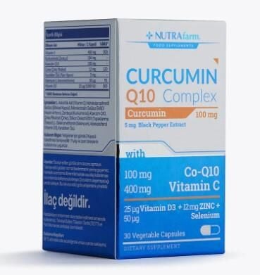 NutraFarm Curcumin Q10 Complex 30 Kapsül